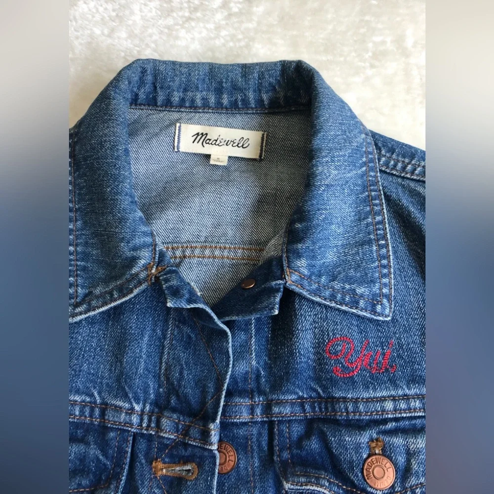 Madewell The Jean Jacket In Printer Wash Size: S - Picture 6 of 14